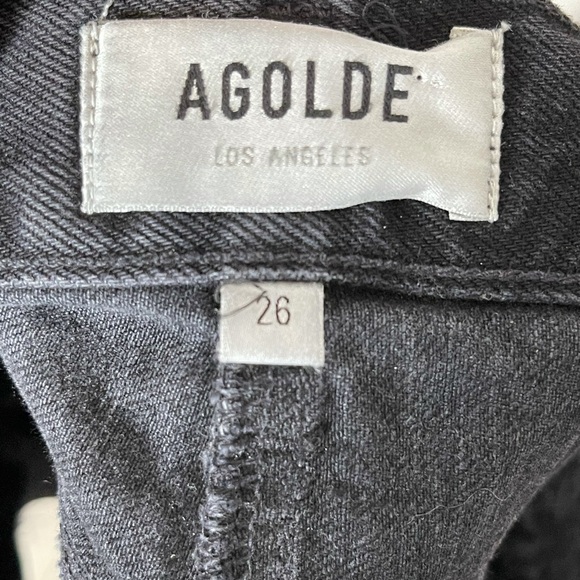 Agolde Quinn Revolve High Rise Button Fly Denim Mini Skirt - Picture 12 of 16